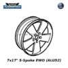 Alumiinium velg “5-Spoke EWO” 7 x 17″ (ALU52)  SAAB 400133377
