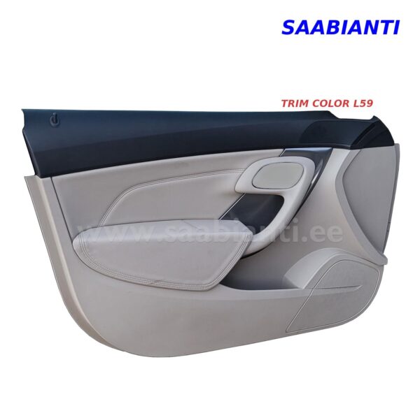 Left Front Door Trim L59 (Light Neutral Leather)-SaabiAnti