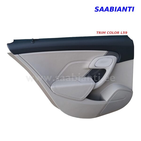 Left Rear Door Trim L59 (Light Neutral Leather)-SaabiAnti