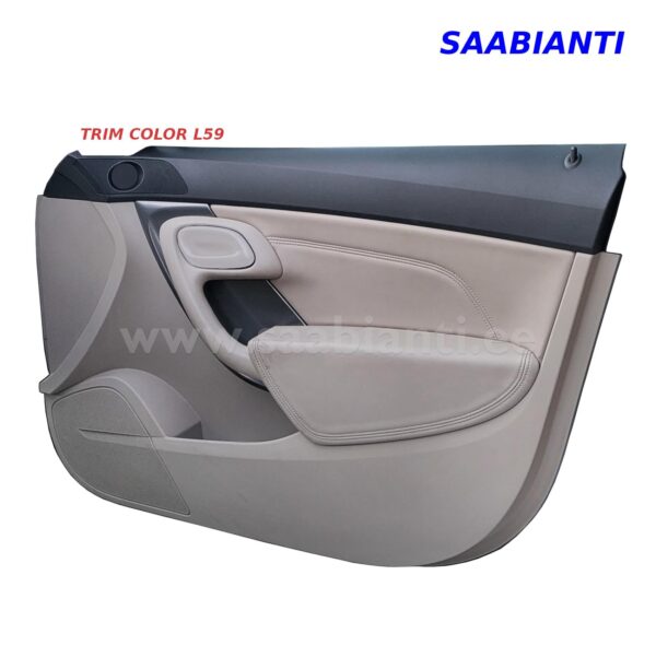 Right Front Door Trim L59 (Light Neutral Leather)-SaabiAnti